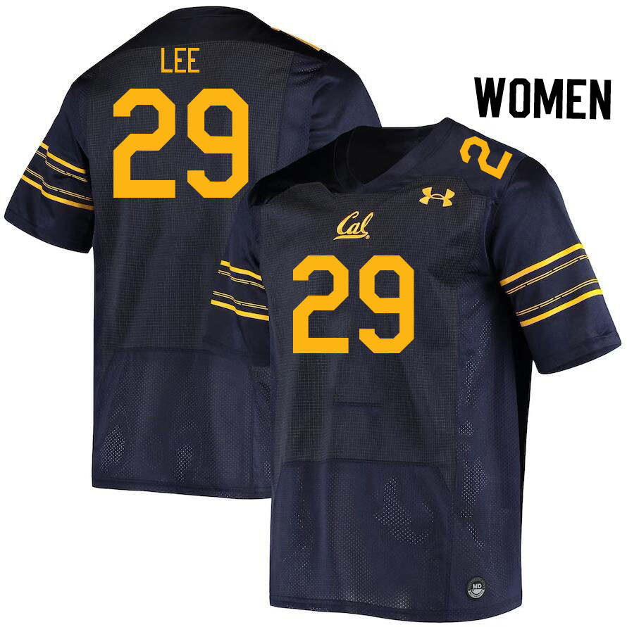 Women #29 Aidan Lee California Golden Bears College Football Jerseys Stitched Sale-Navy